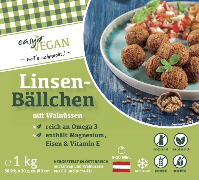easyVEGAN Linsen-Bällchen