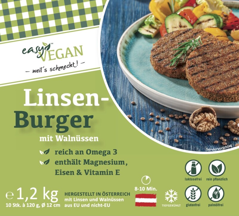 easyVEGAN Linsen-Burger